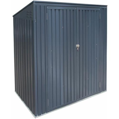 Metall Mülltonnenbox 7 x 3, Mülltonnenverkleidung für 240 l Mülltonnen dunkelgrau 3er Box - Westmann