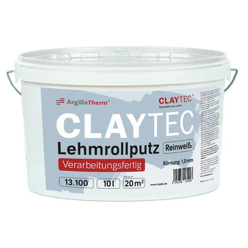 CLAYTEC Lehmrollputz Reinweiß 10L