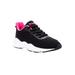 Women's Stability Strive Walking Shoe Sneaker by Propet in Black Hot Pink (Size 6 M)