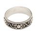 Bali Charming,'Sterling Silver Traditional Balinese Design Band Ring'