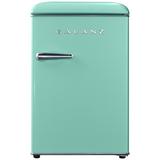 Galanz 2.5 cu. ft. Freestanding Mini Fridge w/ Freezer Stainless Steel in Green/Blue | 28.15 H x 17.6 W x 21.02 D in | Wayfair GLR25MGNR10