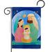 Ornament Collection Nativity Jesus 2-Sided Polyester 19 x 13 in. Garden Flag in Blue/Brown/Green | 19 H x 13 W in | Wayfair