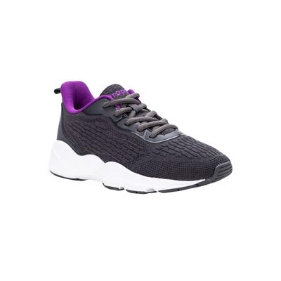 Extra Wide Width Women's Stability Strive Walking Shoe Sneaker by Propet in Grey Purple (Size 11 WW)