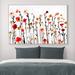 Art Remedy Floral & Botanical Beautiful Growth Poppy Red Gardens - Graphic Art Print Canvas in White/Brown | 36 H x 54 W x 1.5 D in | Wayfair