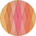 Orange/Pink 72 x 0.35 in Indoor Area Rug - Corrigan Studio® Bianca Argyle Orange/Red/Pink Area Rug Polyester/Wool | 72 W x 0.35 D in | Wayfair