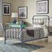 Hashtag Home Eberhart Low Profile Standard Bed Metal in Blue | 51.63 H x 43.5 W x 82.25 D in | Wayfair D2D84D36C90647C9AFA3E85A29BDE565