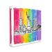 Latitude Run® New York City Skyline Bold Rainbow Stripe Pattern by Mark Higden - Graphic Art Print Canvas in White | 36 H x 36 W x 1.5 D in | Wayfair