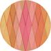 Orange/Pink 84 x 0.35 in Indoor Area Rug - Corrigan Studio® Bianca Argyle Orange/Red/Pink Area Rug Polyester/Wool | 84 W x 0.35 D in | Wayfair