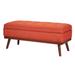 George Oliver Boyu Upholstered Flip Top Storage Bench Polyester in Orange | 18.56 H x 43.5 W x 17.5 D in | Wayfair BYST4216 41114989