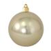 The Holiday Aisle® 4" (100mm) Ornament, Commercial Grade Shatterproof Plastic Ball Ornaments Plastic in Gray/Yellow | Wayfair