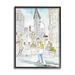 Red Barrel Studio® City People Walking Urban Architecture Watercolor by Mark Higden - Graphic Art Print in Brown | 14 H x 11 W x 1.5 D in | Wayfair