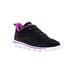 Women's Travelactiv Axial Walking Shoe Sneaker by Propet in Black Purple (Size 11 XX(4E))