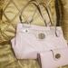 Coach Bags | Coach Set(2) Pink Leather/Snake Trim $250 | Color: Pink | Size: Os