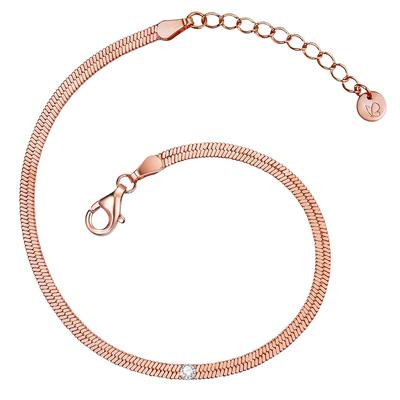 Glanzstücke München Armband Sterling Silber Zirkonia in Roségold 17,0 cm Basislänge + 3,0 Verlängerung Damen Image