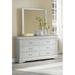 Canora Grey Henton 6 Drawer Double Dresser Wood in Gray, Size 33.0 H x 57.0 W x 15.0 D in | Wayfair 9581C125B88B4D0E9EB1B8F66B24276C