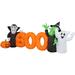 The Holiday Aisle® 10-Ft. Wide Inflatable BOO Sign w/ Lights Polyester in Black/Orange | 47.24 H x 29.13 W x 118.11 D in | Wayfair