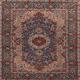 Blue/Brown 96 x 0.35 in Indoor Area Rug - Canora Grey Everly Oriental Area Rug Polyester/Wool | 96 W x 0.35 D in | Wayfair
