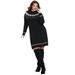 Plus Size Women's Fair Isle Sweater Dress by ellos in Black (Size 10/12)