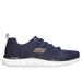 Skechers Men's Track - Moulton Sneaker | Size 9.0 Wide | Navy/Orange | Textile/Synthetic | Vegan | Machine Washable