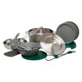 Stanley Adventure Full Kitchen Basecamp Kampingkochset 3,5 Liter - 21-teiliges Camping Kochgeschirr - Edelstahltopf mit Luftdurchlässigem Deckel - Kochset für Rucksacktouren, Wandern und Zelten