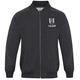 Fulham FC Official Gift Mens Retro Varsity Baseball Jacket Large Charcoal Grey