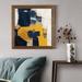 Orren Ellis Navy & Gold II - Picture Frame Painting Print on Canvas in Blue/Orange | 20 H x 20 W x 1.5 D in | Wayfair