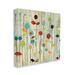 Stupell Industries Abstract Drop Floral Scene Whimsical by Classic Collection - Painting Print Canvas in Green/Red/Yellow | 17 H x 17 W in | Wayfair