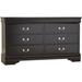 Alcott Hill® Waynesburg 6 Drawer 58.2" W Dresser Wood in Black | 33.5 H x 58.25 W x 15.75 D in | Wayfair B5F9562EEEE5478FB4DA4682DD1D54A8