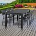 Wade Logan® Ammelie Metal Dining Table Metal in Gray | 29.5 H x 86.5 W x 39.5 D in | Outdoor Dining | Wayfair BYST7283 42861656