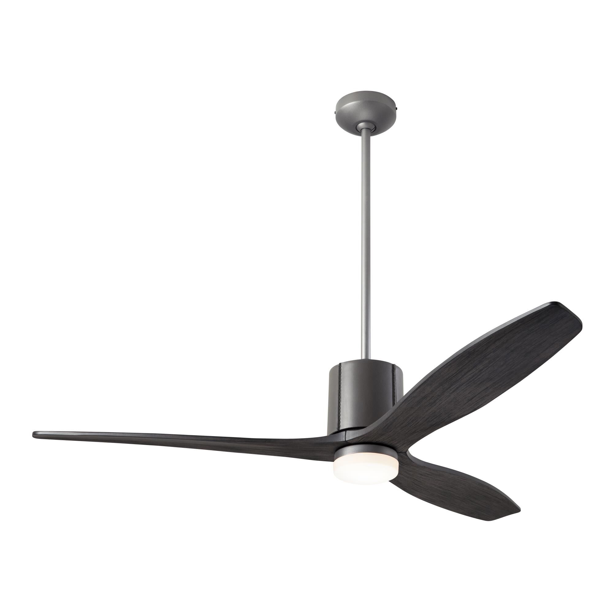 Modern Fan Company Leatherluxe 54 Inch Ceiling Fan with Light Kit - LLX-GTGY-54-EB-271-WC