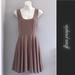 Free People Dresses | Free People Polka Dot Fit & Flare Tank Dress S | Color: Tan/White | Size: S