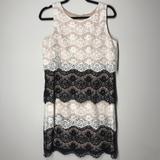 Jessica Simpson Dresses | Jessica Simpson Lace Dress | Color: Black/Cream | Size: 8