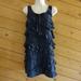 J. Crew Dresses | J.Crew Navy Blue Ruffle Ferry Cotton Sleeveless Tank Casual Dress 100% Cotton Xs | Color: Blue | Size: Xs