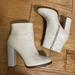 Zara Shoes | Bone Cream White Leather Ankle Boots Zara Sz 39 | Color: Cream/White | Size: 9