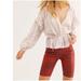Free People Shorts | Free People Bike Shorts Heat Wave Faux Suede L New | Color: Red | Size: L