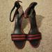 Zara Shoes | Brand New Zara Sandals | Color: Black/Red | Size: 10