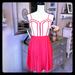 Anthropologie Dresses | Anthro Coincidence & Chance Sweetheart Dress | Color: Cream/Red | Size: S