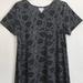 Lularoe Dresses | Lularoe Carley Grey & Black Midi With Pocket | Color: Black/Gray | Size: M