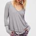 Free People Tops | Free People Laguna Slouchy Thermal Top Gray Xs | Color: Gray | Size: Xs