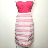 Anthropologie Dresses | Anthropologie Maeve Strapless Pink Stripe Hushed Hamlet Dress | Color: Cream/Pink | Size: 4