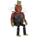 The Holiday Aisle® Reclaimed Wood Scarecrow Pumpkin Man Shelf Sitter Wood in Brown | 20 H x 10 W x 2 D in | Wayfair