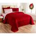 Velvet Diamond Quilted Bedspread by BrylaneHome in Garnet (Size TWIN)