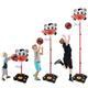 Pellor 170cm Kids Adjustable Protable Basketball Back Board Stand & Hoop Set with Net and Ball Outdoor Indoor Adjustable Sport Game Play Set For Children Kids Gift