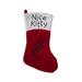 Northlight Seasonal 19" w/ White Angel Pet Nice Kitty Christmas Stocking Polyester in Red | 19 H x 0.05 W in | Wayfair 32283961