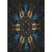 Black/Blue 60 x 0.35 in Indoor Area Rug - East Urban Home Abstract Black/Gold/Blue Area Rug Polyester/Wool | 60 W x 0.35 D in | Wayfair