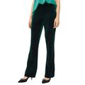 Plus Size Women's Velvet Wide Leg Pants by ellos in Deep Emerald (Size 18)