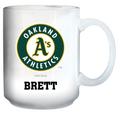 White Oakland Athletics 15oz. Personalized Mug