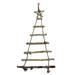 Northlight Seasonal 51" Natural Frosted Wood Tree w/ Star Hanging Christmas Decoration Wood in Brown | 48 H x 27.5 W x 2 D in | Wayfair 32635069