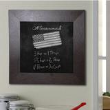 Rayne Mirrors Leather Chalkboard Manufactured Wood in Black/Brown/White | 30 H x 54 W x 0.75 D in | Wayfair B22/2448