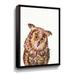 Redwood Rover 'Owl So Curious Bird' - Print Canvas in White | 36 H x 48 W x 2 D in | Wayfair 8AE1D734BD8A4993901041545DF16A69